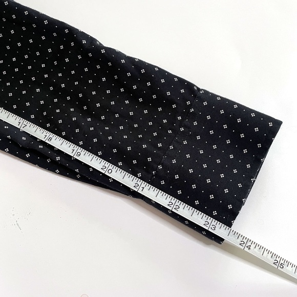 2/$30 Banana Republic Factory Black Shirt Diamond Print Sz 4 - Picture 9 of 10